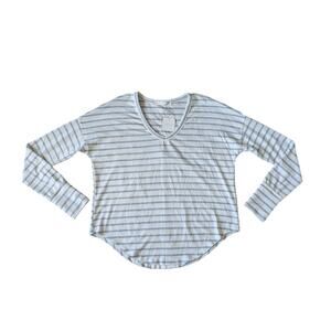 NWT Altar'd State Sweater Womens L Ivory/Blue Striped Coastal Sailor Nautical